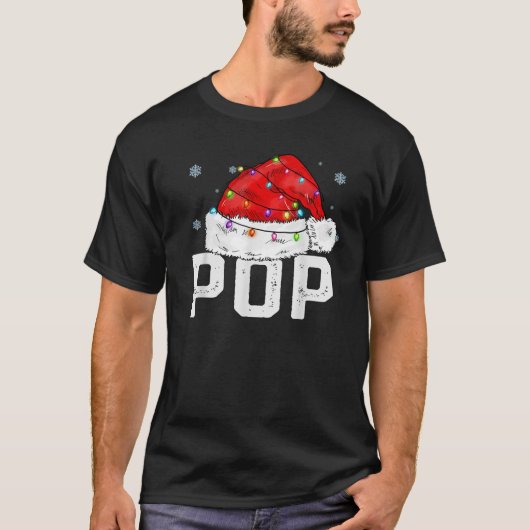 POP Claus Funny Xmas Familie Matching Opa Chris T-shirt (Voorkant)