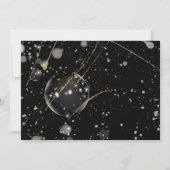 POP CLINK FIZZ Champagne Bubbels Feest Uitnodiging (Achterkant)