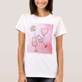 Pop Clink Fizz Custom Bachelorette Party T-shirt (Voorkant)