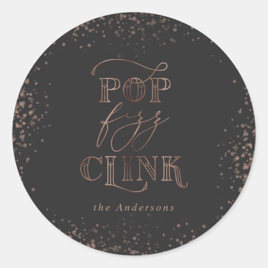 Pop Clink Fizz Party stickers (Voorkant)