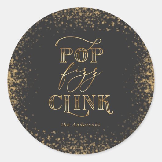 Pop Clink Fizz Party stickers (Voorkant)