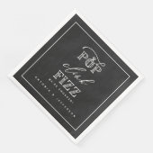 Pop Clink Fizz verlovingsfeest servetten (Hoek)