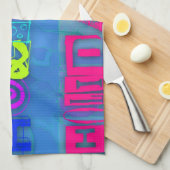 Pop Colorful Prettige feestdagen Kitchen Towel Theedoek (Quarter Fold)