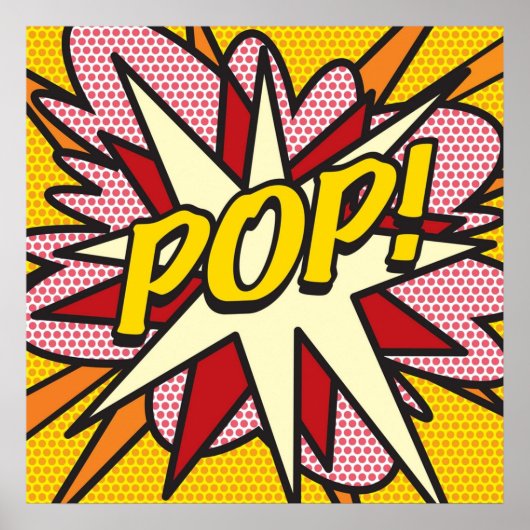 POP Comic Book Pop Art Cool Retro Trendy Poster (Voorkant)