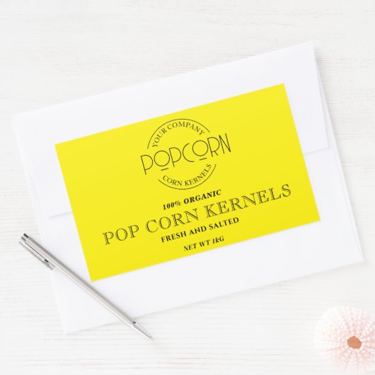 Pop Con Kernels bewerkbare label Sticker (Envelop)