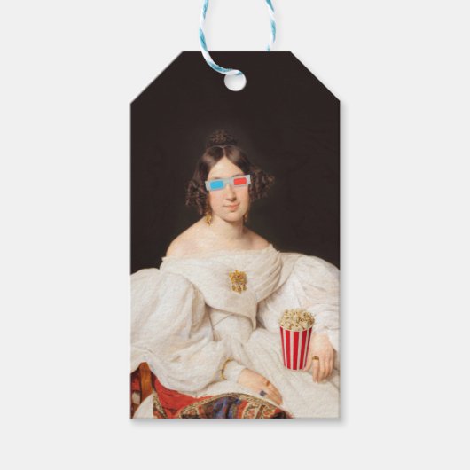 Pop Corn Diva met 3D-brillen Cadeaulabel (Voorkant)