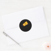 Pop Cornhole speler Ronde Sticker (Envelop)