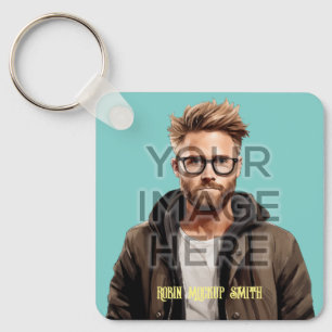 Pop Culture Signable Foto toevoegen Gepersonalisee Sleutelhanger