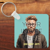 Pop Culture Signable Foto toevoegen Gepersonalisee Sleutelhanger (Voorkant)