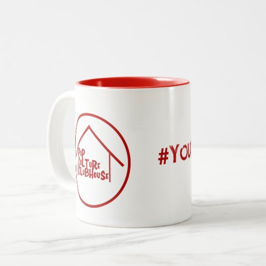 Pop Cultuur Clubhouse U stemt met u Mok - rood (Voorkant links)