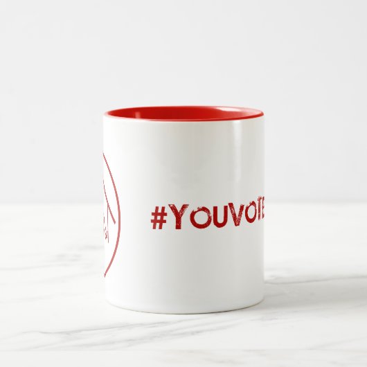 Pop Cultuur Clubhouse U stemt met u Mok - rood (Center)