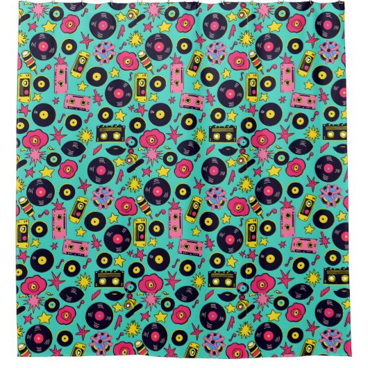 Pop Cultuur Douchegordijn – Bold & Trendy (Voorkant)