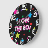 Pop Cultuur Retro Ik hou van de jaren 80 Grote Klok (Hoek)