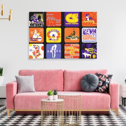 Pop Cultuur Sport Movement Canvas Afdruk (Insitu (Woonkamer))