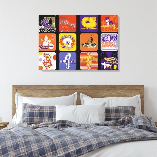 Pop Cultuur Sport Movement Canvas Afdruk (Insitu (Slaapkamer))