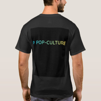POP-CULTUUR T-shirt - Verlopende typografie achter