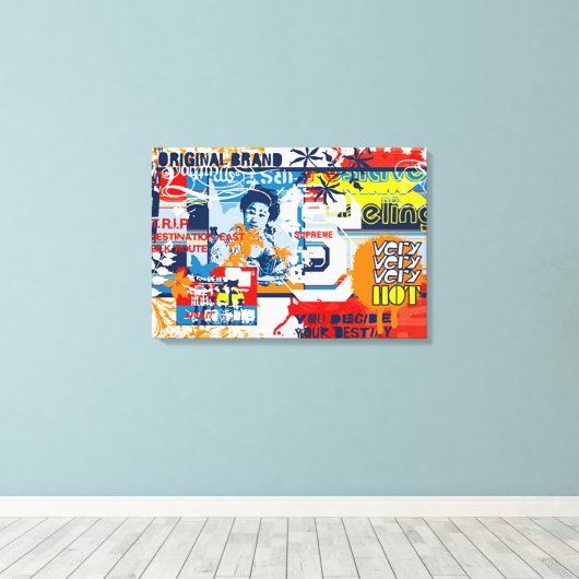 Pop Cultuurbeweging Canvas Afdruk (Insitu (Houten vloer))