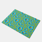 Pop Daisy Aqua Blauw Deurmat (Schuin)