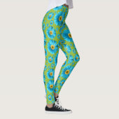 Pop Daisy Aqua Blauw Leggings (Rechts)
