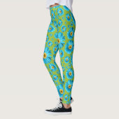 Pop Daisy Aqua Blauw Leggings (Links)