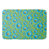 Pop Daisy Aqua Blue Badmat (Voorkant)