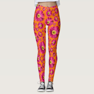Pop Daisy Fuchsia Roze Leggings