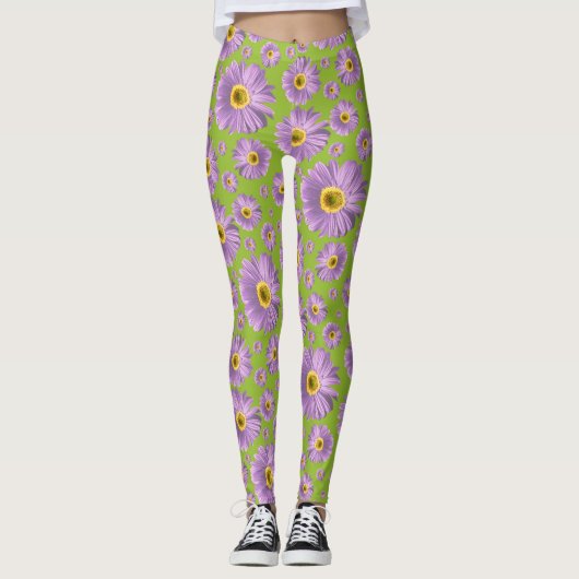 Pop Daisy Paars Leggings (Voorkant)