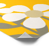 POP DAISY YELLOW FLOWER Baby shower Banner Poster (Hoek)