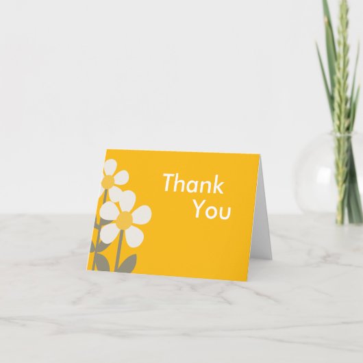 POP DAISY Yellow Folded Bedankt voor je opmerking (Voorkant)