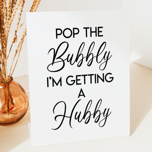 Pop de bubbel ik krijg een Vrijgezellenfeest van d Reclamebord Met Voetstuk