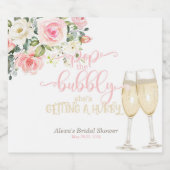 Pop de bubbel, ze krijgt een hubby sparkling wijnetiket (Enkel label)