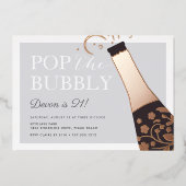 Pop De bubbelbubbels | Uitnodiging tot Folie van d (Voorkant)