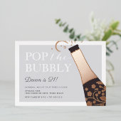 Pop De bubbelbubbels | Uitnodiging tot Folie van d (Staand Voorkant)