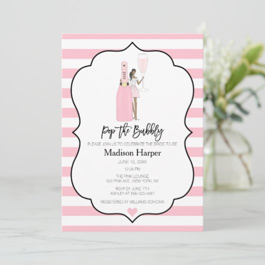 Pop de Bubble Bridal Shower Uitnodiging (Staand voorkant)