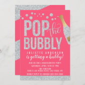 Pop De Bubble Champagne Bachelorette Party Kaart (Voorkant / Achterkant)