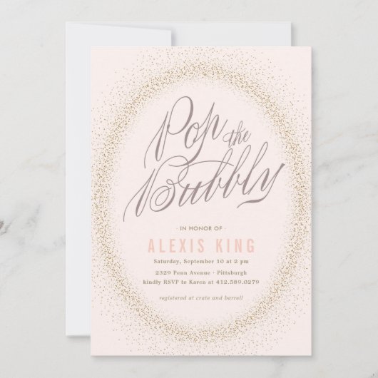 Pop De bubble Confetti Bridal Shower Kaart (Voorkant)