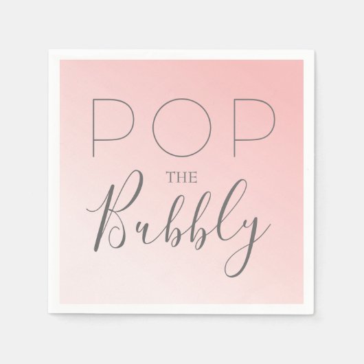 "Pop de Bubble" Roze Ombre Servet (Voorkant)