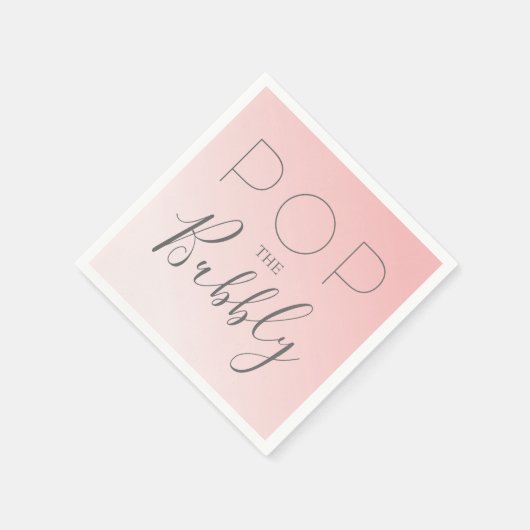 "Pop de Bubble" Roze Ombre Servet (Hoek)