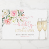 Pop de Bubble, ze krijgt een Hubby MINI Sparkling Wijnetiket (Enkel label)