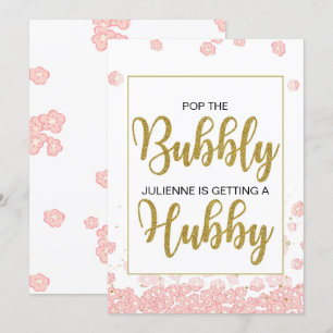 Pop de Bubble ze krijgt een Hubby Sign Kaart