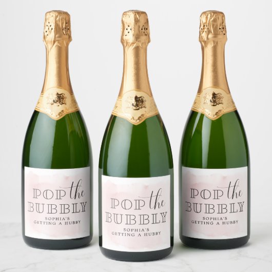 Pop De Bubbly Bachelorette Mousserende Wijnetikett Sparkling Wijnetiket (Flessen)