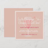 Pop De Champagne Bachelorette Feestuitnodiging Kaart (Voorkant / Achterkant)