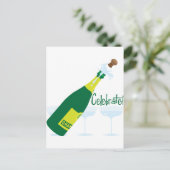 Pop De Champagne Briefkaart (Staand voorkant)