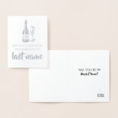 Pop De Champagne - Grappig Bruidsmeisje Voorstel Folie Kaarten (Display)