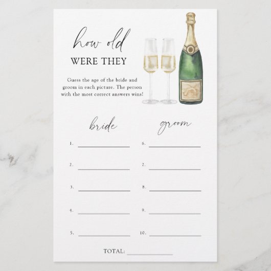 Pop de champagne - Hoe oud waren ze bruidsspel (Voorkant)