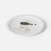 Pop de champagne Ik verander mijn achternaam! Papi Papieren Bordje (Gekanteld)