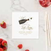 Pop de champagne Ik verander mijn achternaam! Servet (Insitu)