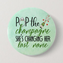 Pop de Champagne Verloving Button