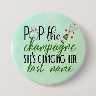 Pop de Champagne Verloving Button