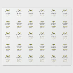 Pop de champagne we doen nog steeds goudgrijs kopp cadeaupapier